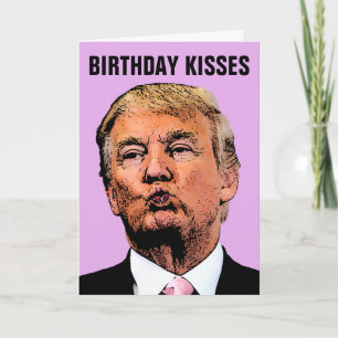 DONALD TRUMP KUSS GEBURTSTAGSKARTEN KARTE