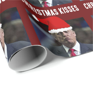 DONALD TRUMP KÜSST WEIHNACHTSVERPACKUNGSPAPIER GESCHENKPAPIER