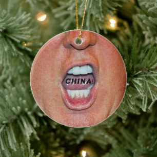 Donald Trump lautstark "China" Keramik Ornament