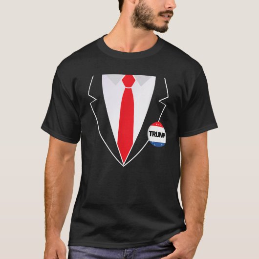 Donald Trump Lazy Anzug Halloween Costume T Shirt (Vorderseite)