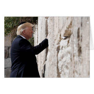 Donald Trump legt Anmerkung in Western-Wand