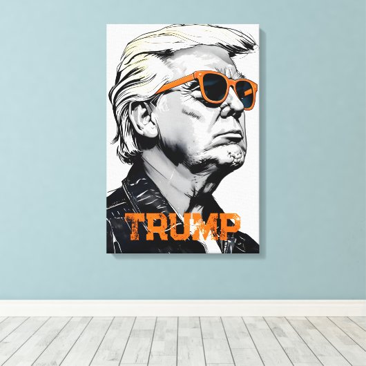 Donald Trump Leinwanddruck (Insitu (Holzboden))