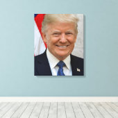 Donald Trump Leinwanddruck (Insitu (Holzboden))