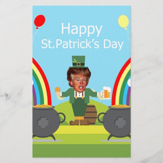 Donald Trump leprechaun Briefpapier (Vorderseite)
