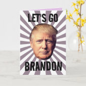DONALD TRUMP LET'S GO BRANDON BIRTHDAY CARD KARTE (Gelbe Blume)