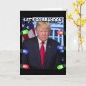 DONALD TRUMP "LET'S GO BRANDON" CHRISTMAS CARDS KARTE (Gelbe Blume)