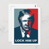 Donald Trump LOCK IIM UP Postkarte (Vorne/Hinten)