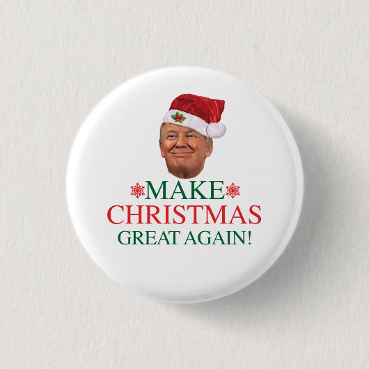Donald Trump - machen Sie Weihnachten groß wieder Button (Vorderseite)