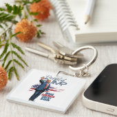 Donald Trump macht Amerika zum großen Schlüsselanh Schlüsselanhänger (Vorderseite rechts)