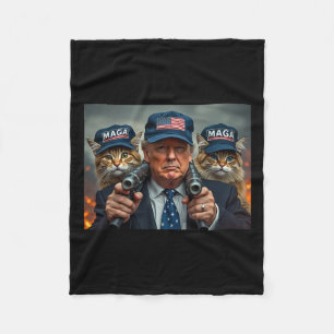 Donald Trump macht Cats wieder sicher Red Hat 2024 Fleecedecke