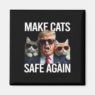 Donald Trump macht Cats wieder sicher Red Hat 2024 Magnet