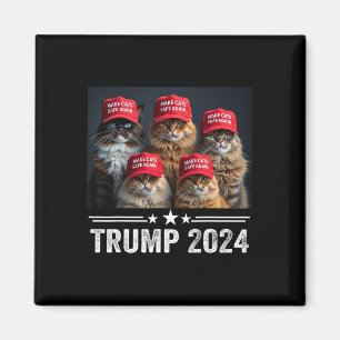 Donald Trump macht Cats wieder sicher Red Hat 2024 Magnet