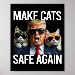 Donald Trump macht Cats wieder sicher Red Hat 2024 Poster