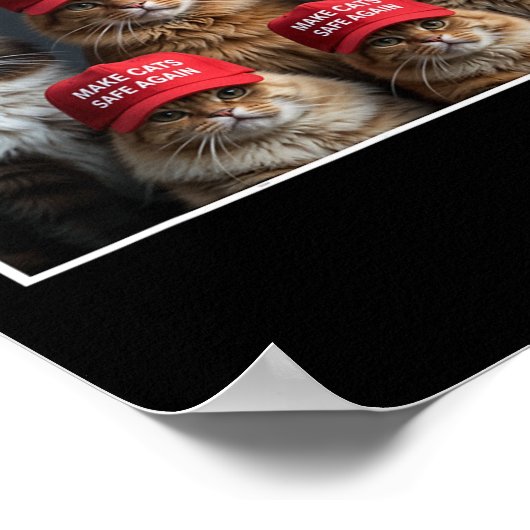 Donald Trump macht Cats wieder sicher Red Hat 2024 Poster (Ecke)