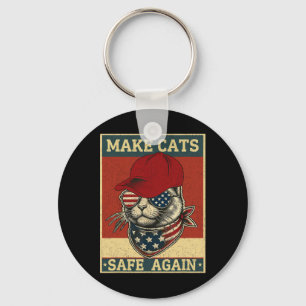 Donald Trump macht Cats wieder sicher Red Hat 2024 Schlüsselanhänger