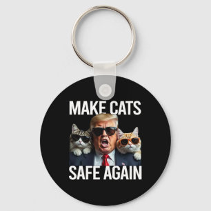 Donald Trump macht Cats wieder sicher Red Hat 2024 Schlüsselanhänger