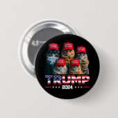 Donald Trump macht Cats wieder sicherer Red Hat 20 Button (Vorne & Hinten)