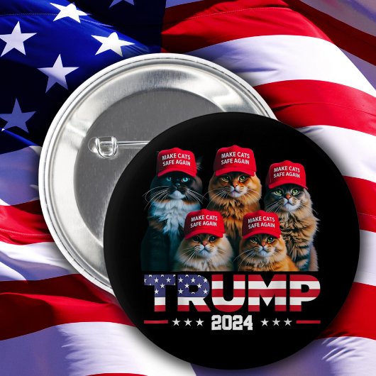Donald Trump macht Cats wieder sicherer Red Hat 20 Button