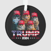 Donald Trump macht Cats wieder sicherer Red Hat 20 Ornament (Rückseite)