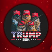 Donald Trump macht Cats wieder sicherer Red Hat 20 Runde Wanduhr