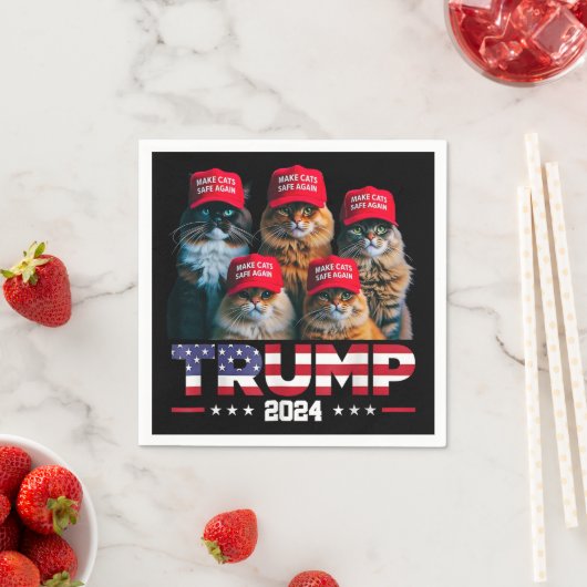 Donald Trump macht Cats wieder sicherer Red Hat 20 Serviette (Beispiel)