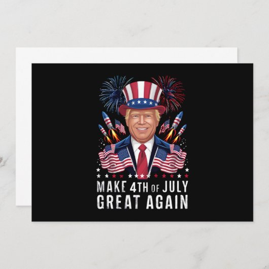 Donald Trump macht den 4. Juli wieder groß Einladung (Vorne/Hinten)