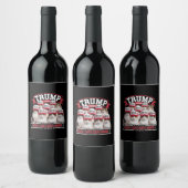 Donald Trump macht die Debatte 2024 wieder für Sic Weinetikett (Flaschen)