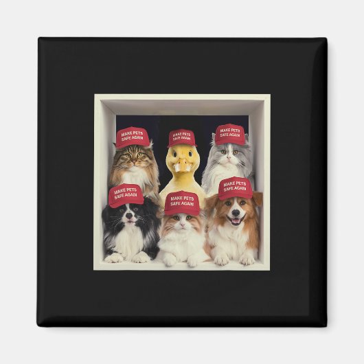 Donald Trump macht Haustiere wieder sicher Red Hat Magnet (Vorne)