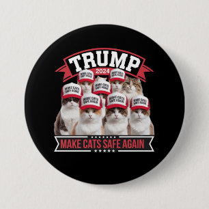 Donald Trump macht Katzen sicher 2024 Debatte  Button
