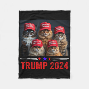 Donald Trump Macht Katzen Wieder Sicher Rote Mütze Fleecedecke