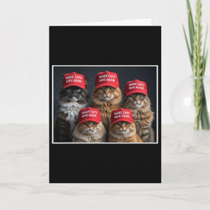 Donald Trump Macht Katzen Wieder Sicher Rote Mütze Karte