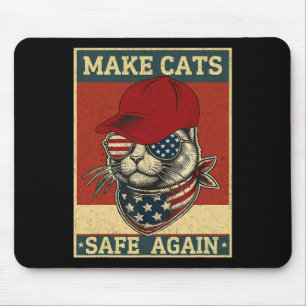 Donald Trump Macht Katzen Wieder Sicher Rote Mütze Mousepad