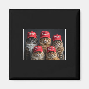 Donald Trump Macht Katzen Wieder Sicher Roter Hut Magnet