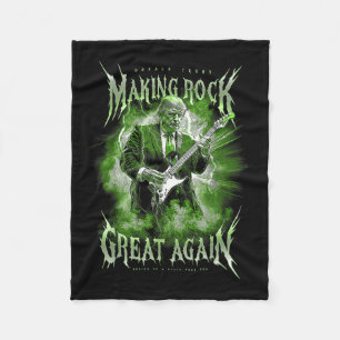 Donald Trump macht Rock Music wieder Vintag Fleecedecke