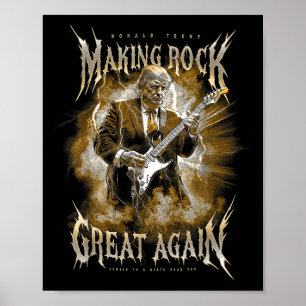 Donald Trump macht Rock Music wieder Vintag Poster
