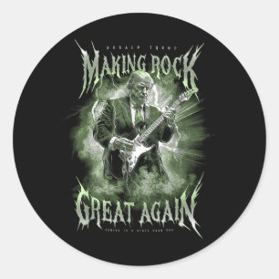 Donald Trump macht Rock Music wieder Vintag Runder Aufkleber