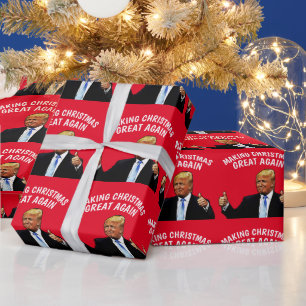 DONALD TRUMP MACHT WEIHNACHTEN WIEDER GROSSARTIG GESCHENKPAPIER
