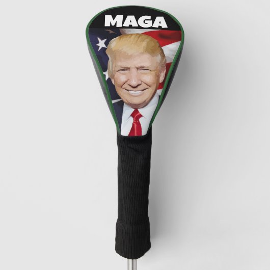 DONALD TRUMP MAGA 2024 GOLFKOPFDECKER GOLF HEADCOVER (Vorderseite)