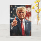 DONALD TRUMP MAGA AMERICAN FLAG KARTE (Gelbe Blume)