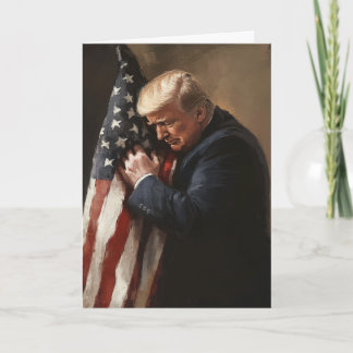 DONALD TRUMP MAGA AMERICAN FLAG KARTE