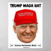 Donald Trump MAGA Hat Halloween-Maske Poster (Vorne)