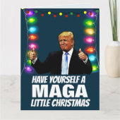 DONALD TRUMP MAGA KLEINE Weihnachtskarte Karte (Vorderseite)