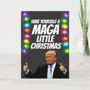 DONALD TRUMP MAGA KLEINE Weihnachtskarten Feiertagskarte
