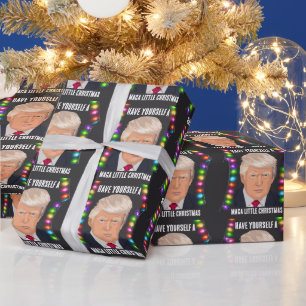 DONALD TRUMP MAGA KLEINE Weihnachtsverpackung Papi Geschenkpapier