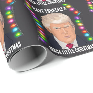 DONALD TRUMP MAGA KLEINE Weihnachtsverpackung Papi Geschenkpapier