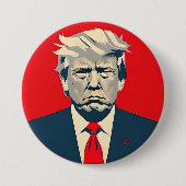 Donald Trump MAGA Red & Navy Car Magent Button (Vorderseite)