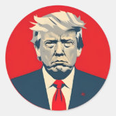 Donald Trump MAGA Red & Navy Sticker (Vorderseite)