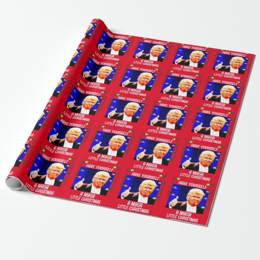 DONALD TRUMP MAGA WENIG FRÜHSTÜCKSBUCH GESCHENKPAPIER (Ungerollt)