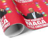 DONALD TRUMP MAGA WENIG Weihnachten Geschenkpapier (Rolleneckpunkt)