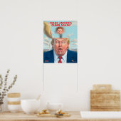 Donald Trump “Make America Dumb Again” Poster (Küche)